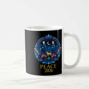 Walk peace 2026 world peace monks with aloka dog coffee mug