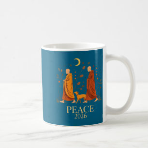 Walk peace 2026 world peace monks with aloka dog coffee mug