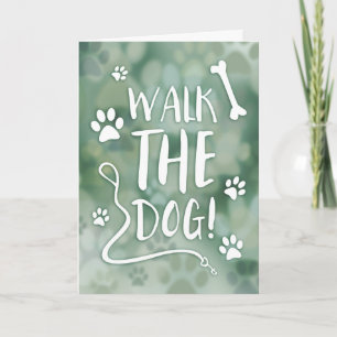 walk the dog holiday card