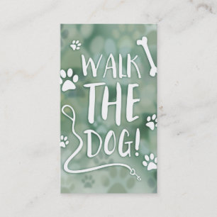 walk the dog loyalty card bokeh