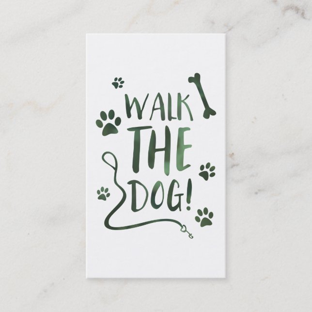 walk the dog stamp card bokeh (Front)