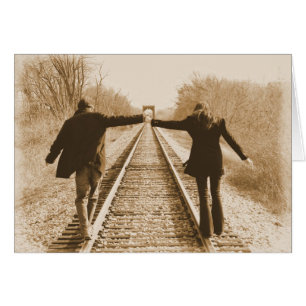 Walk the Rails Together - Blank Inside Card