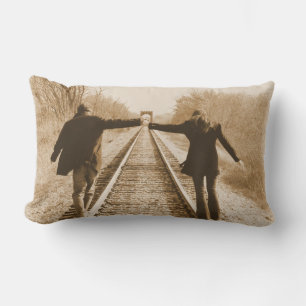 Walk the Rails Together - Romantic Pillow