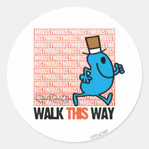 Walk This Way Classic Round Sticker