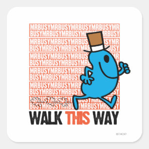 Walk This Way Square Sticker