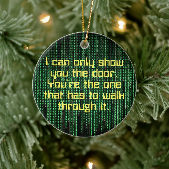 Walk Through the Door - Matrix Inspired  Ceramic Tree Decoration (Tree)