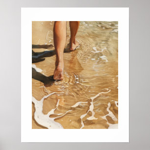 walk through the shore waves poster