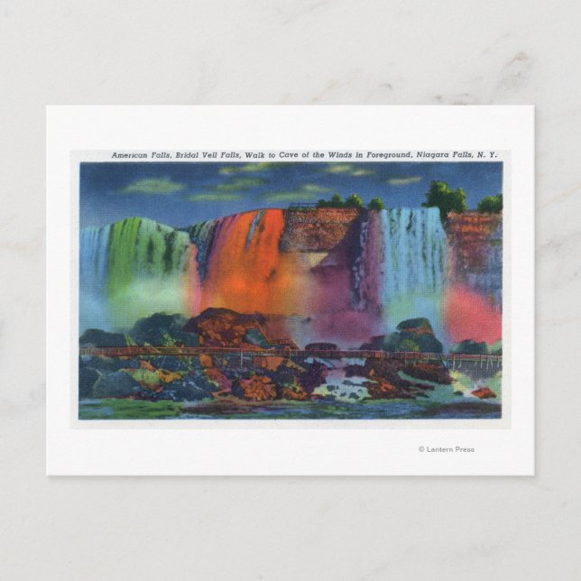 Walk to Cave of the Winds at Night Postcard (Front)