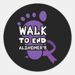 Walk To End Heimer Heimers Awareness Classic Round Sticker