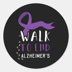 Walk To End Heimerheimer Heimerheimers Awareness Classic Round Sticker