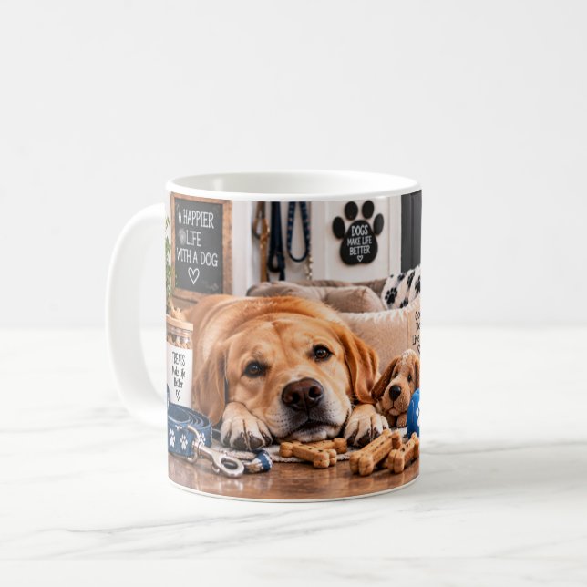 Walk Treats Nap Repeat Mug (Front Left)