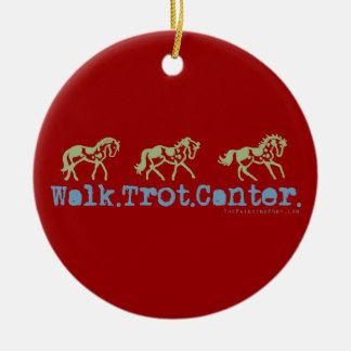 Walk Trot Canter Horses Ceramic Tree Decoration