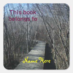 Walk Way This book belongs To, Bookplate Sticker