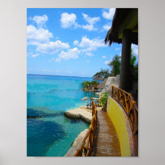 Walk Way to Cool Blue Poster