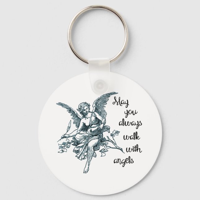 Walk With Angels, Grief And Loss Key Ring (Front)
