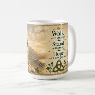 Walk with Courage Lion Coffee Mug