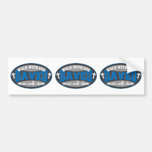 Walk With God(Blue) Bumper Sticker
