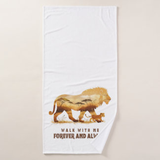 Walk With Me – Forever and Always | Lion Design Bath Towel