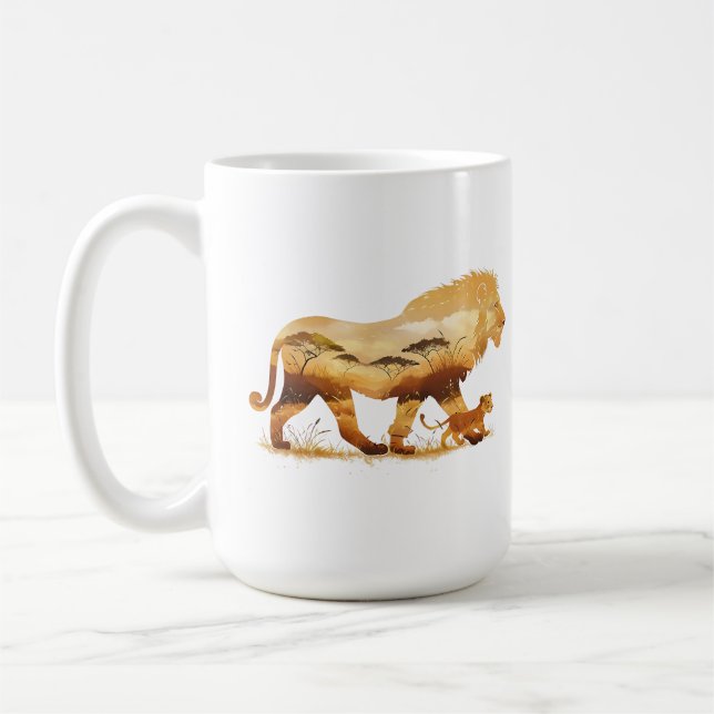 Walk With Me – Forever and Always | Lion Design Coffee Mug (Left)