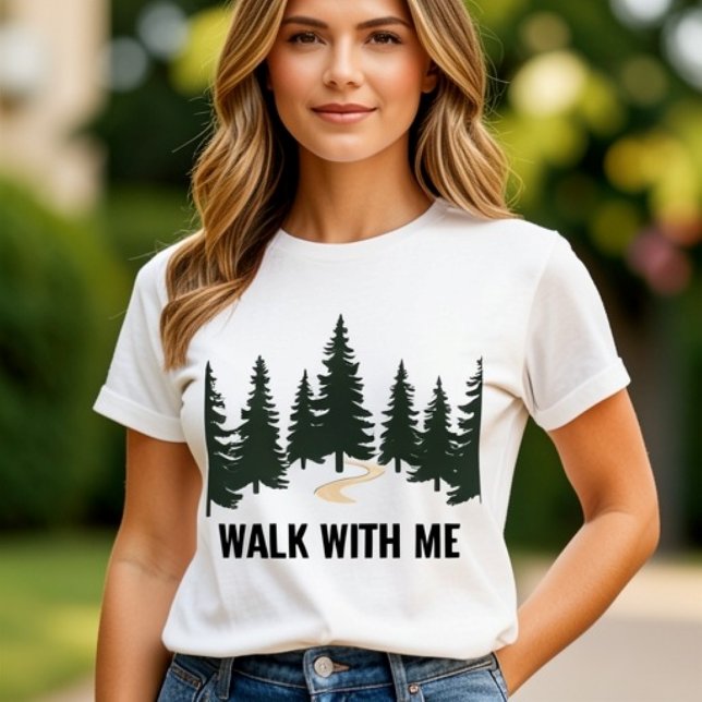 Walk With Me Pine Forest Trees Nature Tri-Blend Shirt (Creator Uploaded)