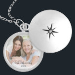 Walk With Me Today Mum Wedding Memorial Locket Necklace<br><div class="desc">Personalise this pretty locket with a photograph of your mum so you can carry her with you on your wedding day.</div>