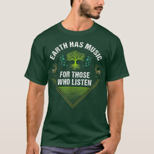 Walk with Nature Earth Music Hiking Themed T T-Shirt