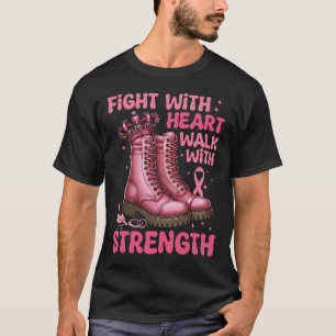 Walk With Strength Breast Cancer Awareness Month T-Shirt