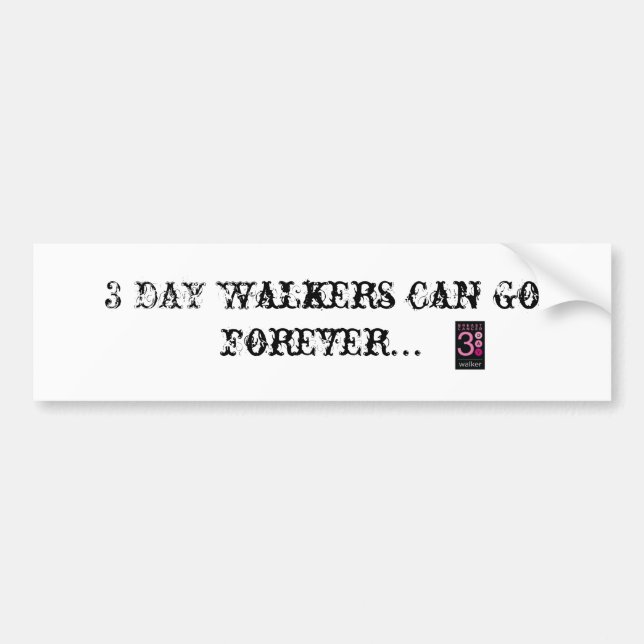 Walker Bumper Sticker (Front)