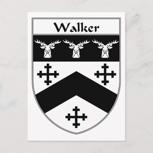 Walker Coat of Arms/Family Crest Postcard (Front)