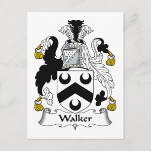 Walker Family Crest Postcard