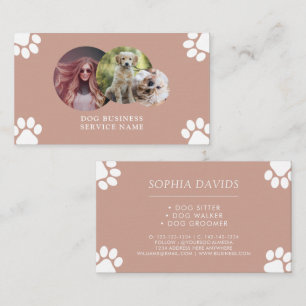 Walker Pet Sitting Business Custom Photo Card