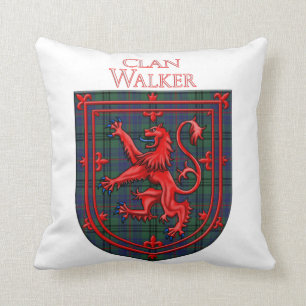 Walker Tartan Scottish Plaid Lion Rampant Cushion