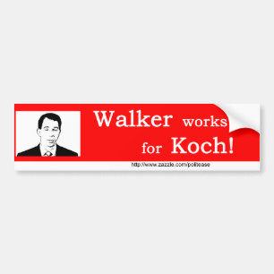Walker Works for Koch Bumper Sticker