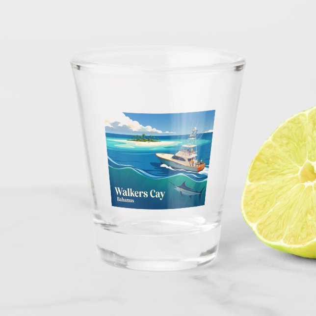 Walkers Cay Bahamas Shot Glass (Front)