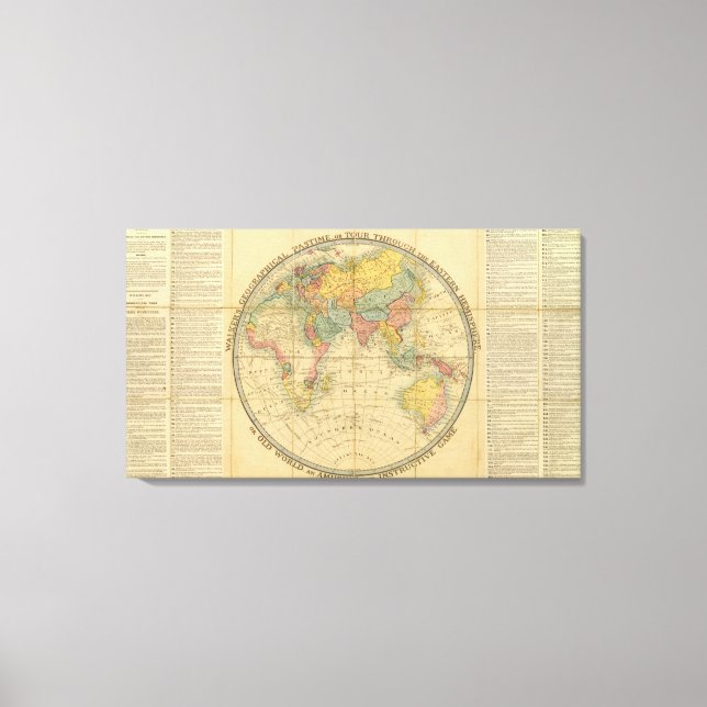 Walker's Geographical Pastime Canvas Print (Front)