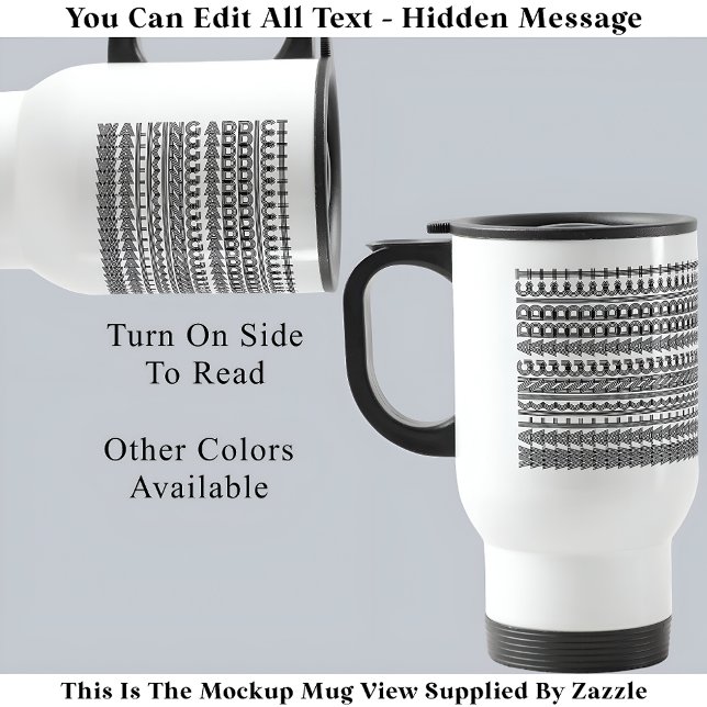 Walking Addict Hidden Message Funny Novelty 111B Travel Mug (Creator Uploaded)