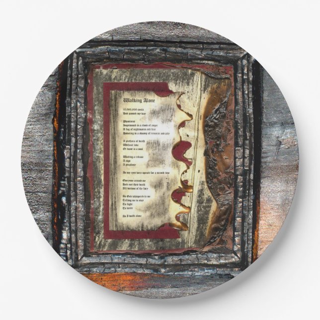 Walking Alone Paper Plate (Front)