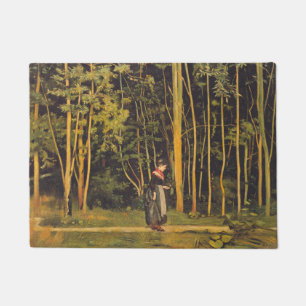 Walking at the Forest Edge (by Ferdinand Hodler) Doormat