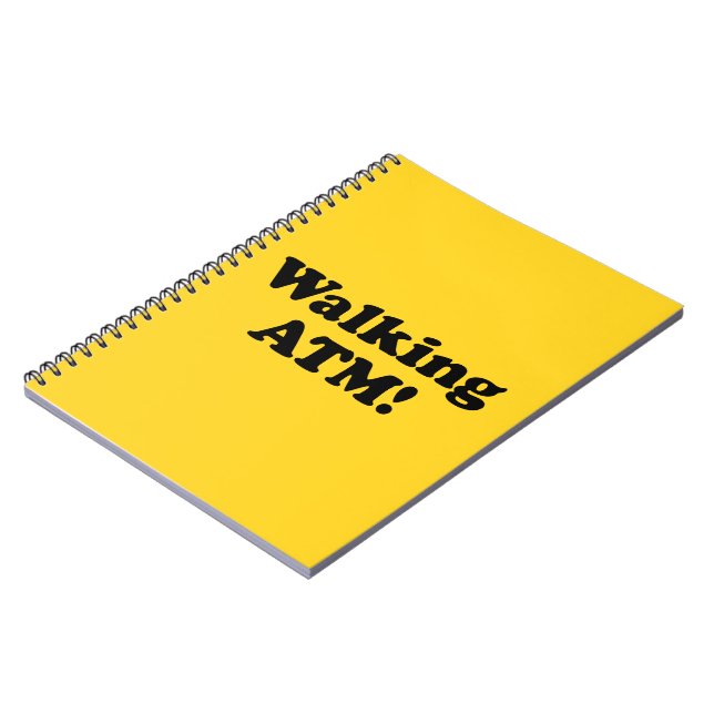 Walking ATM! Spiral Notebook (Left Side)