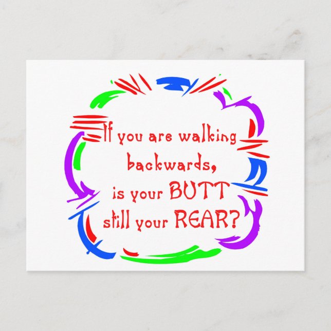 Walking Backward Postcard (Front)
