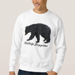 Walking Black Bear Animal Lover Apparel Sweatshirt