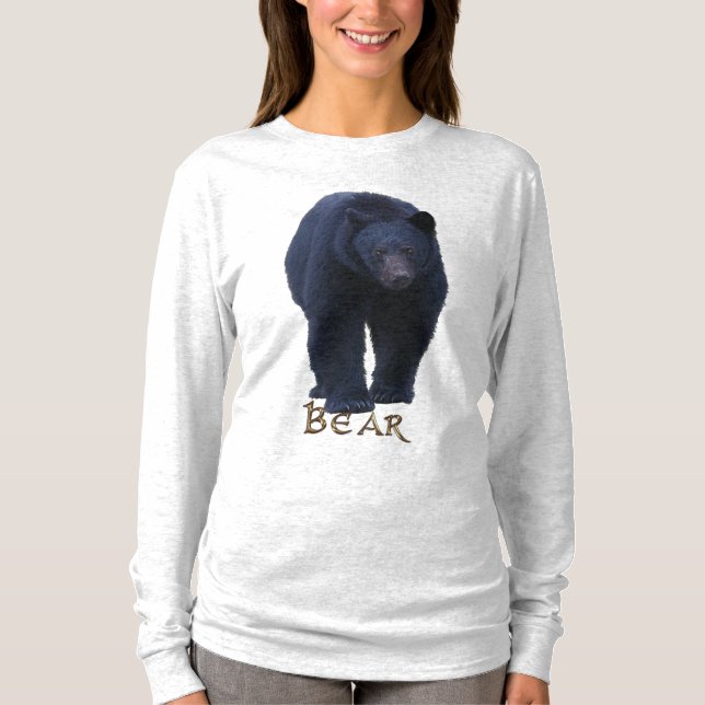 Walking Black Bear Animal-Lover Shirt (Front)