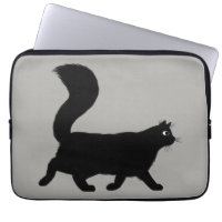 Walking Black Cat | Cool Kitty with Fluffy Tail