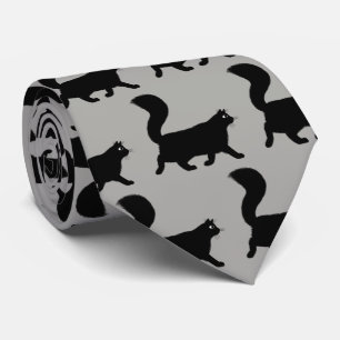 Walking Black Cats Pattern Cool Kitties Tie