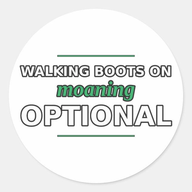 Walking Boots On, Moaning Optional Sticker (Front)
