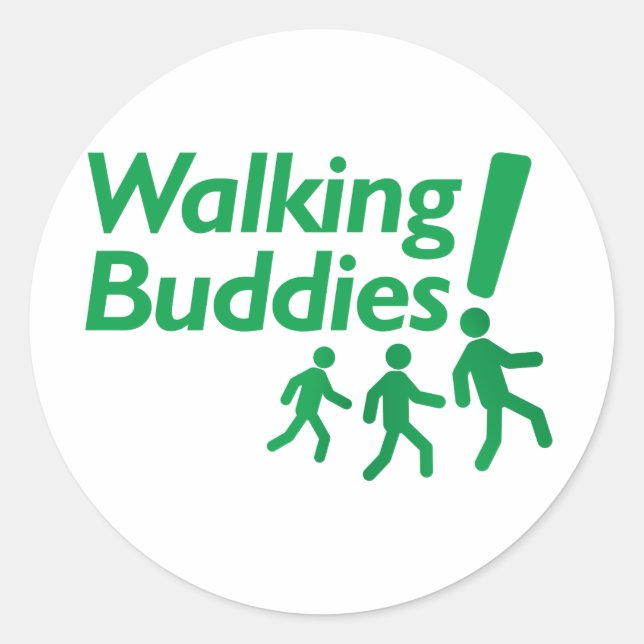 WALKING BUDDIES Motivation to Walk Classic Round Sticker (Front)
