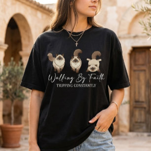 Walking By Faith Funny Christian Dog Lover T-Shirt