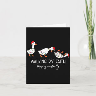 Walking By Faith Tripng Constantly Bible Christmas Card