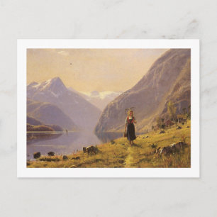 Walking By the Fjord Postcard