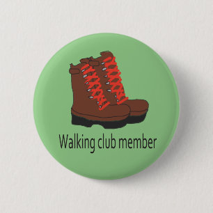 Walking club member pin badge